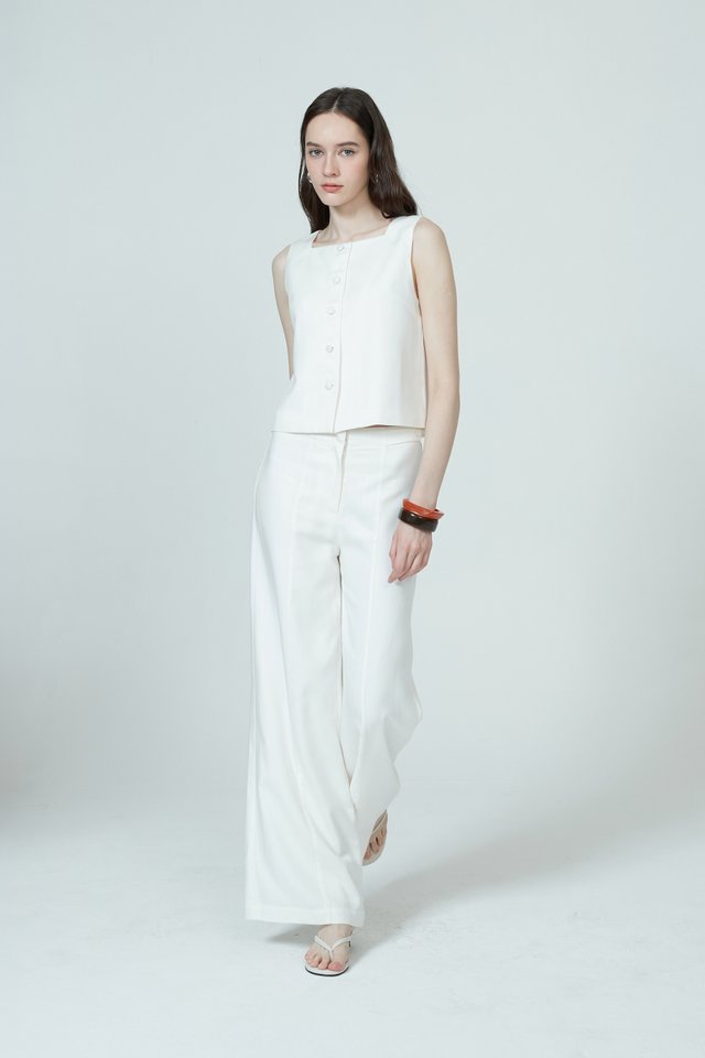 STRAIGHT PANTS WITH TABS