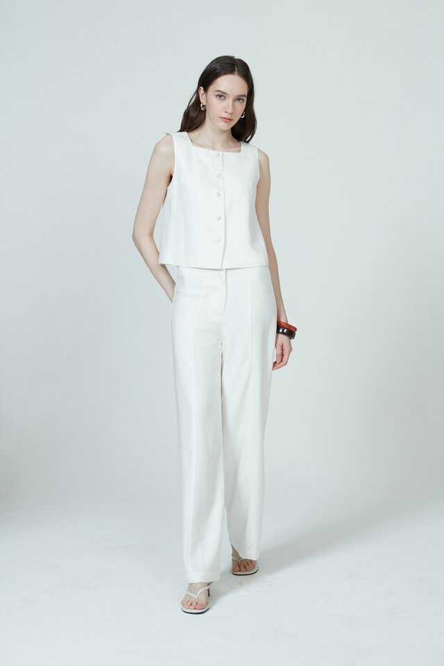 STRAIGHT PANTS WITH TABS