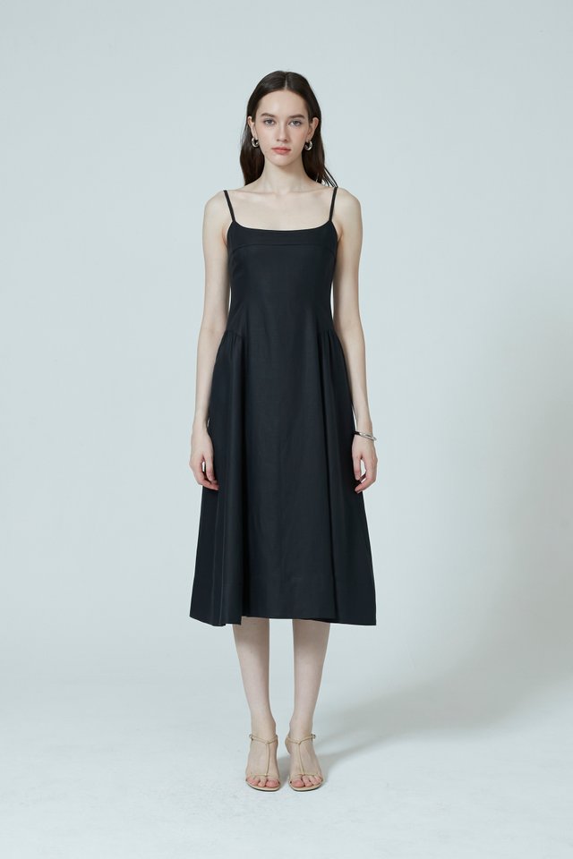 PANELLED MIDI DRESS