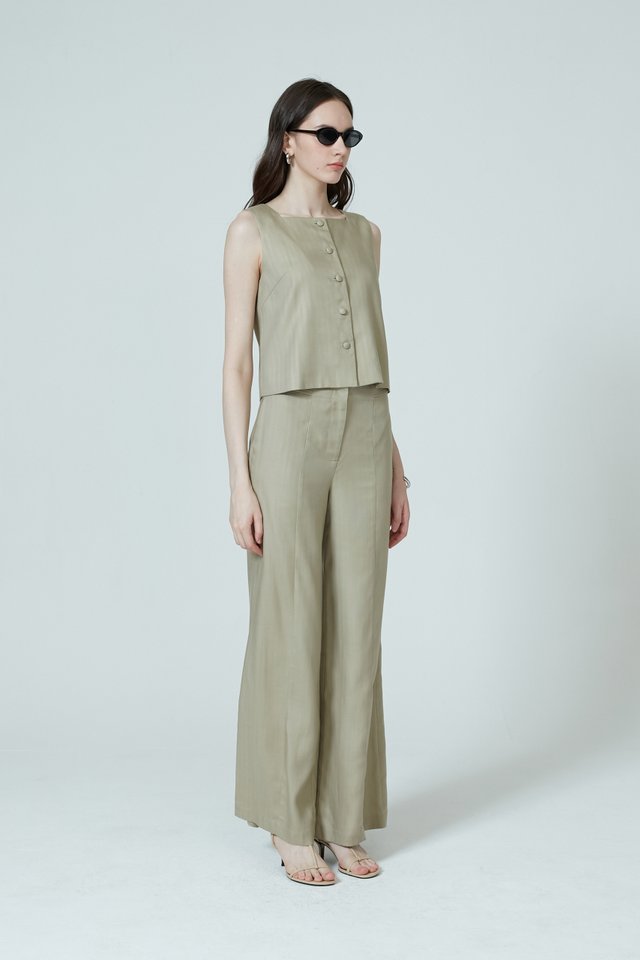 STRAIGHT PANTS WITH TABS