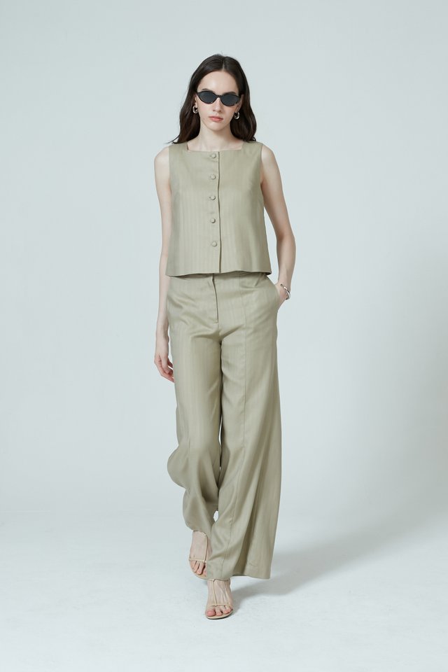 STRAIGHT PANTS WITH TABS
