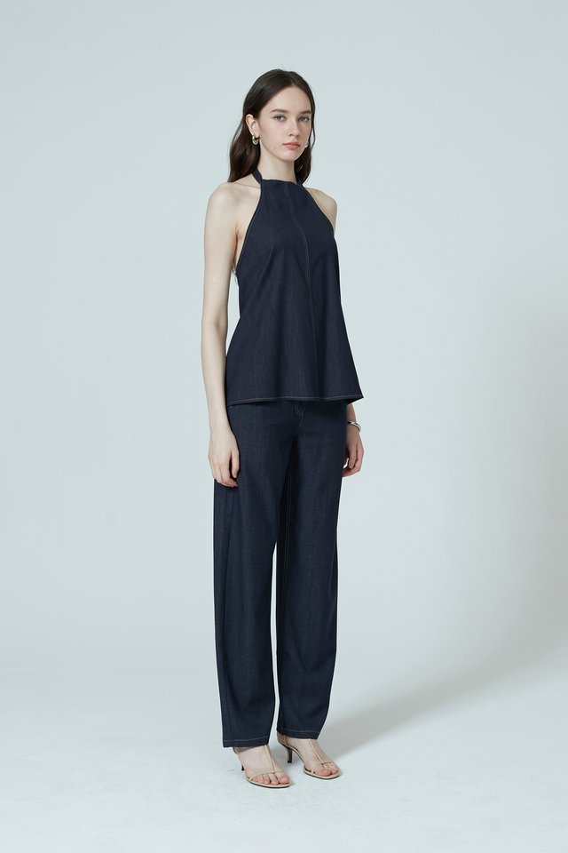 MID WAIST DENIM PANTS