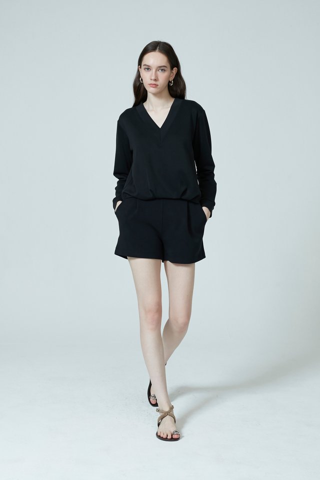 BUBBLE HEM SWEAT SHIRT