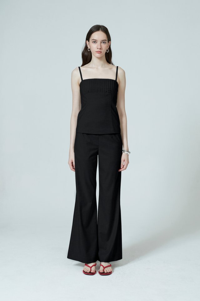 PIN-TUCK BUSTIER TOP