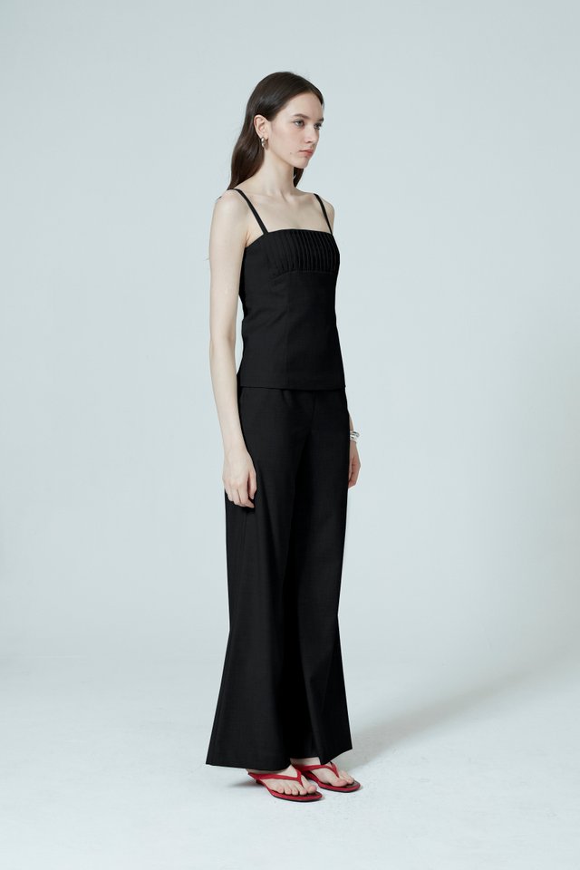 PIN-TUCK BUSTIER TOP