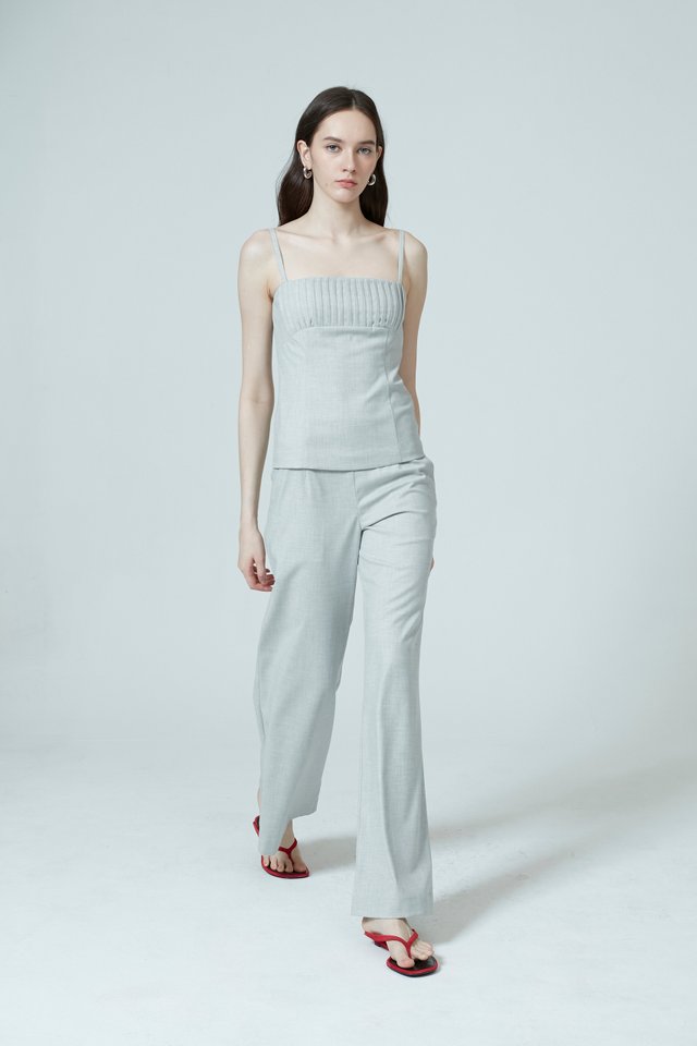 PIN-TUCK BUSTIER TOP