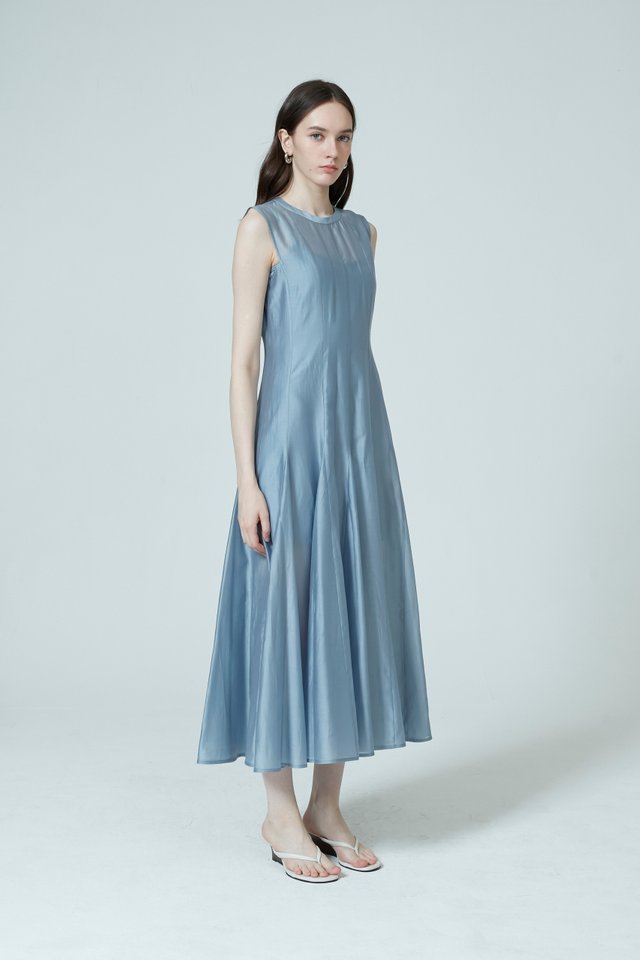 SOFT SHEER MAXI DRESS WITH INNER SLIP