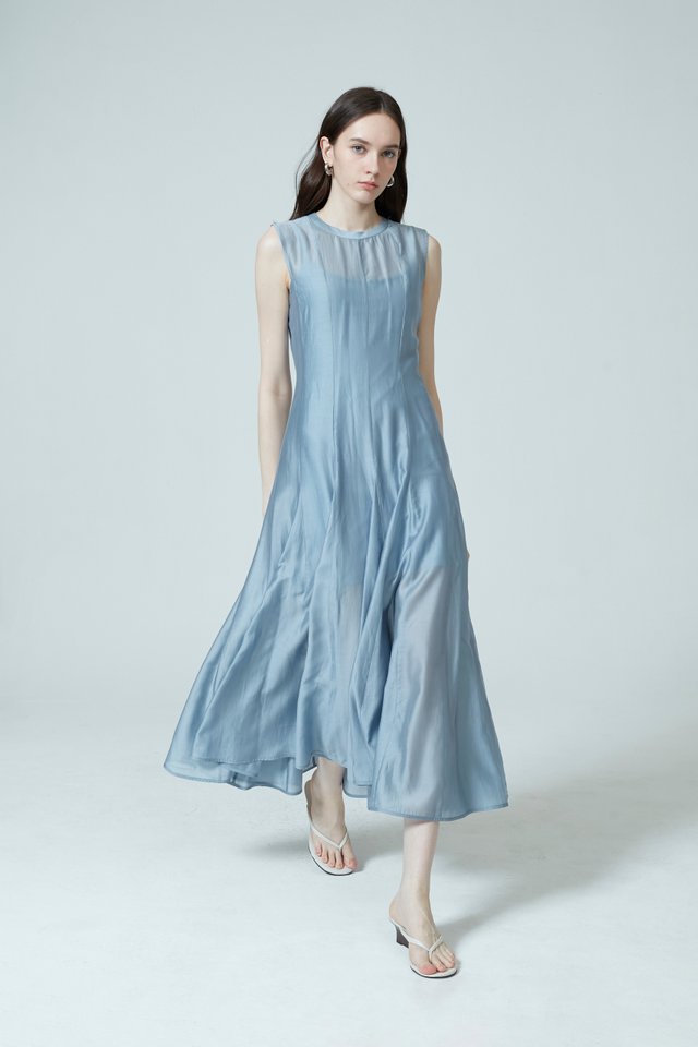 SOFT SHEER MAXI DRESS WITH INNER SLIP