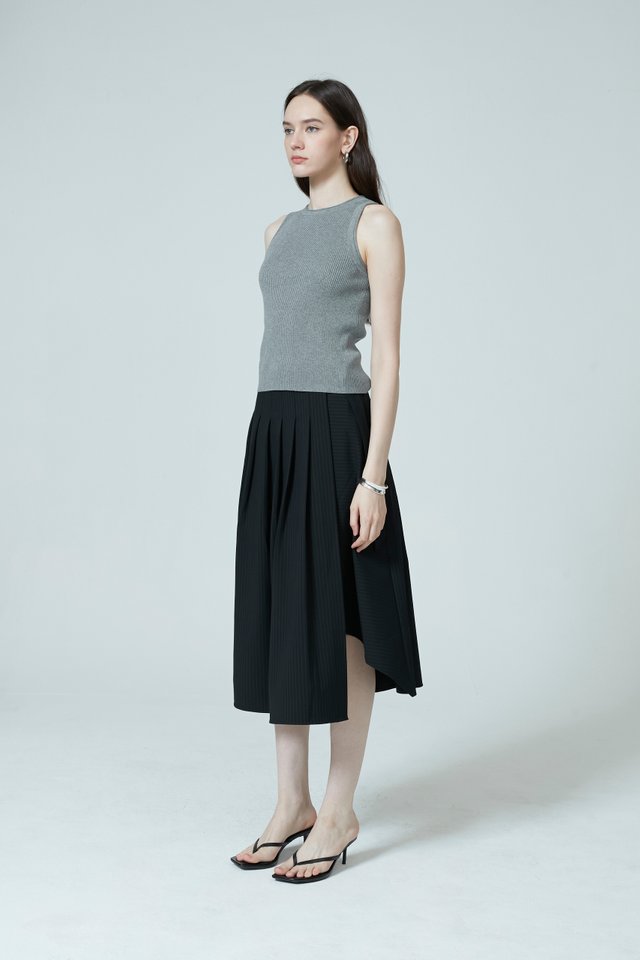 PLEATED WRAP SKIRT