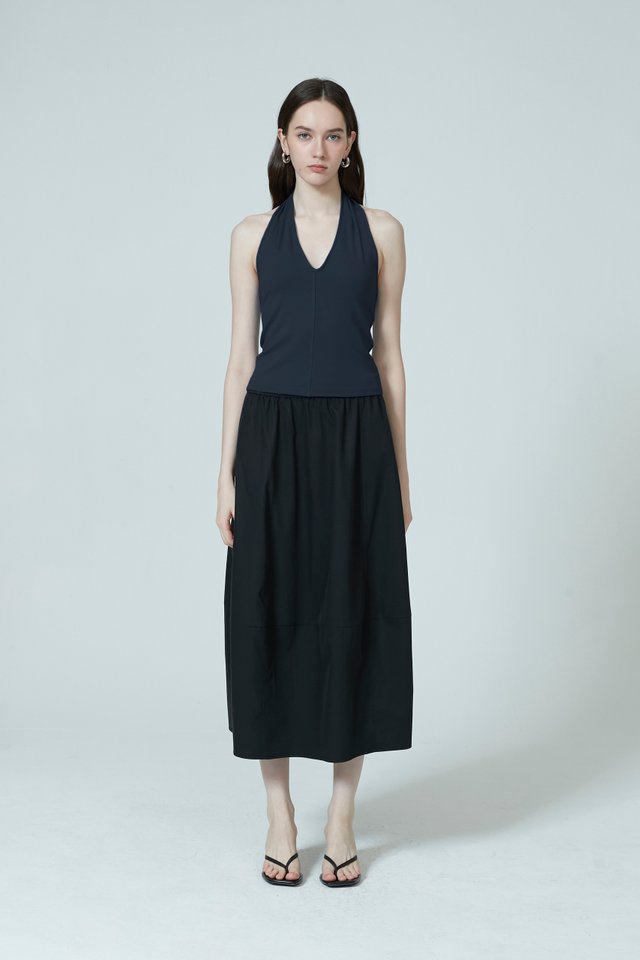 JERSEY HALTER NECK TOP