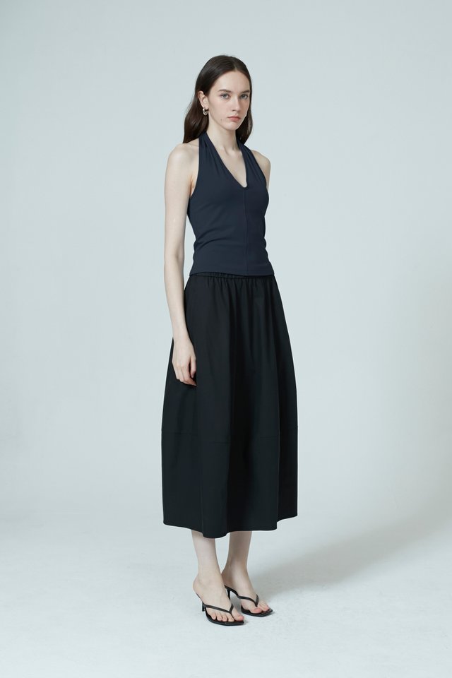 JERSEY HALTER NECK TOP