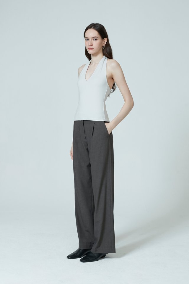 JERSEY HALTER NECK TOP