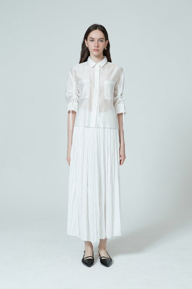 PLEATED MAXI SKIRT