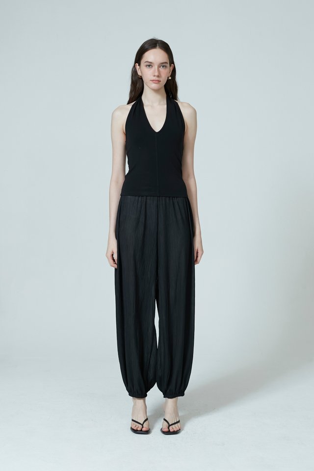 JERSEY HALTER NECK TOP