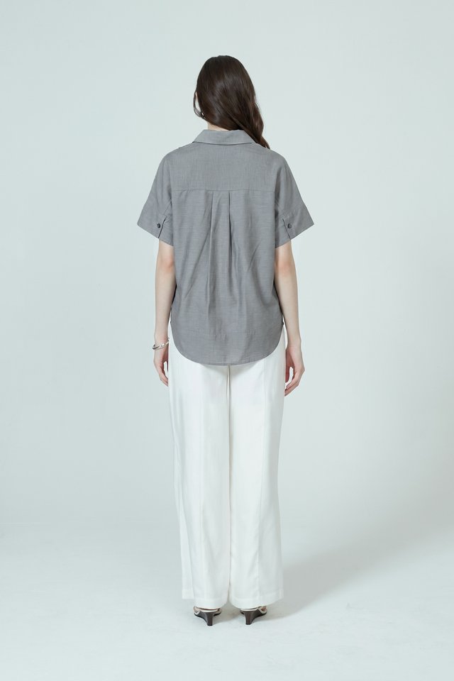 BOXY CUFF SLEEVE SHIRT