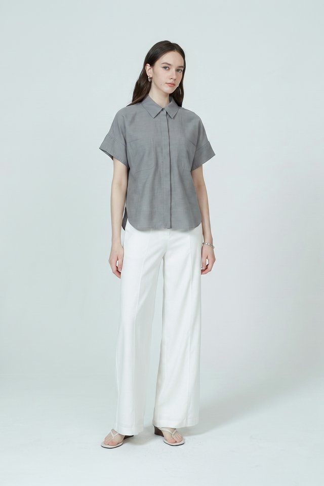 BOXY CUFF SLEEVE SHIRT
