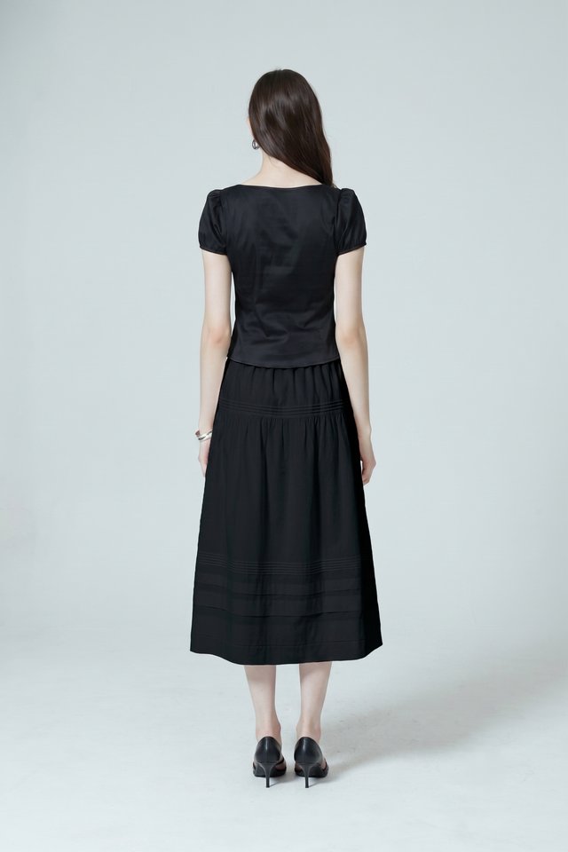 COTTON TIERED SKIRT