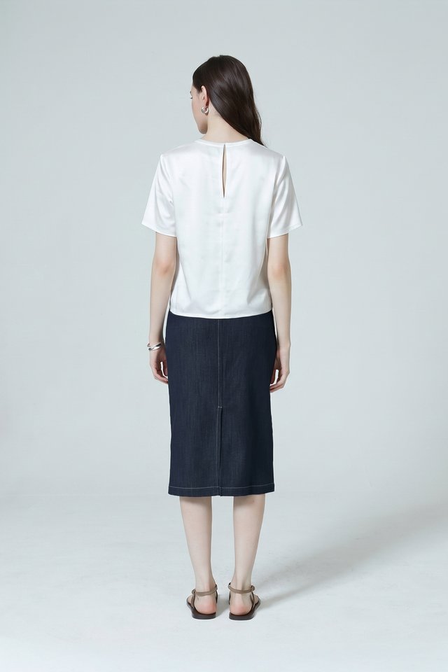 ROUND NECK BIAS TOP