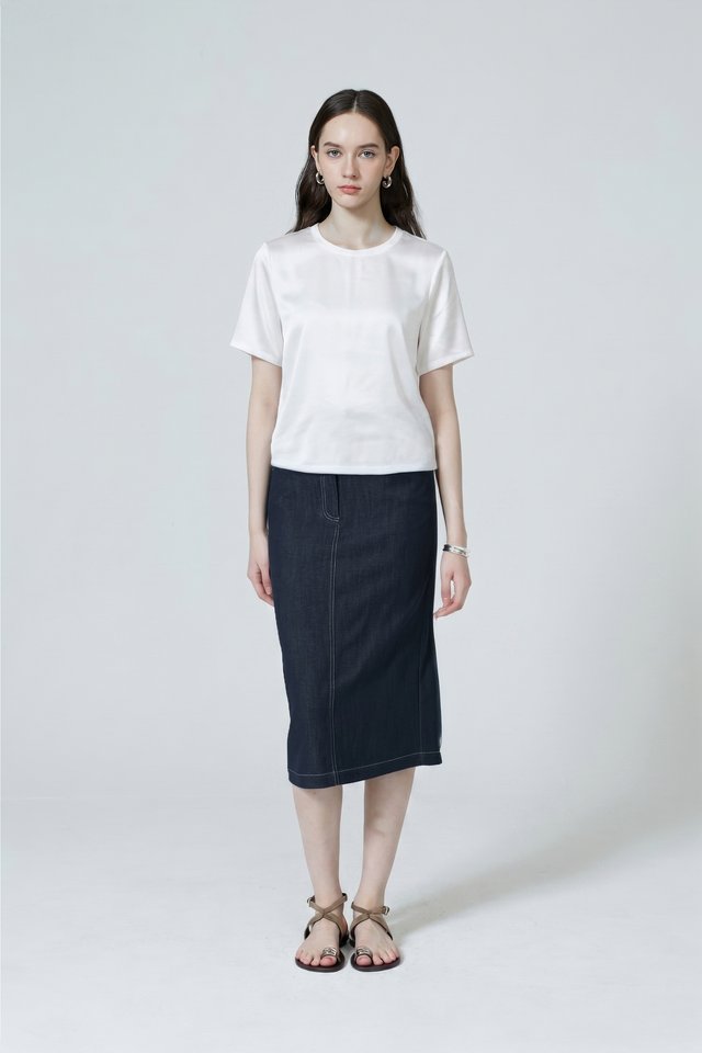 ROUND NECK BIAS TOP