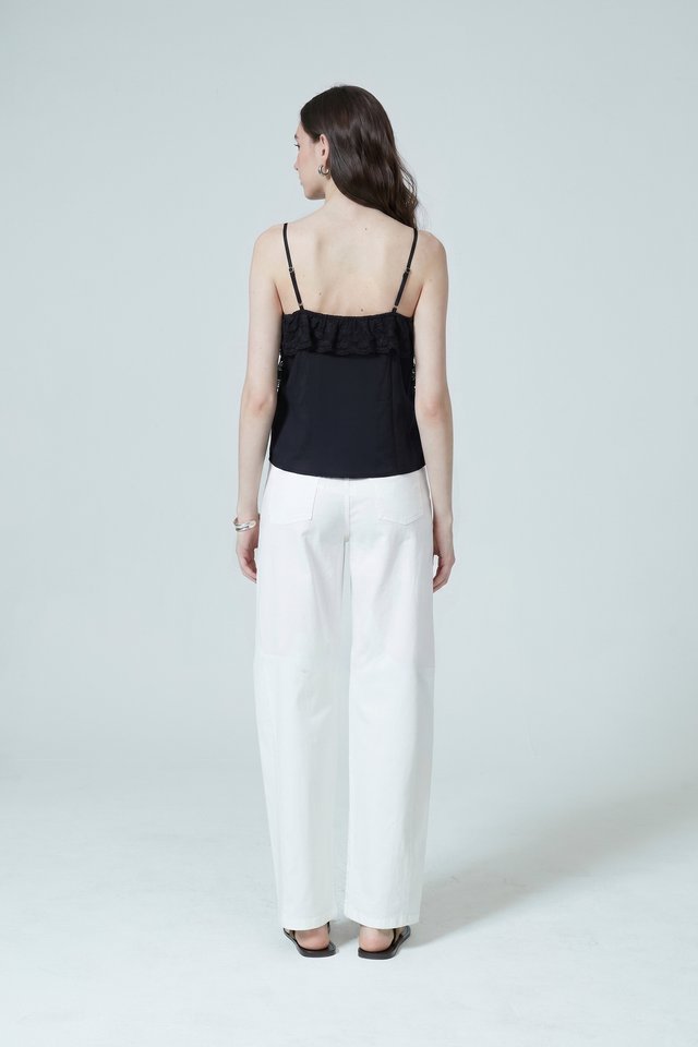 LACE TRIMMED CAMISOLE TOP