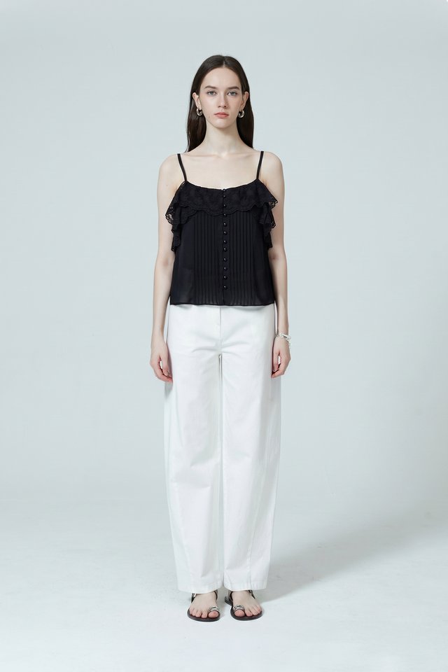 LACE TRIMMED CAMISOLE TOP