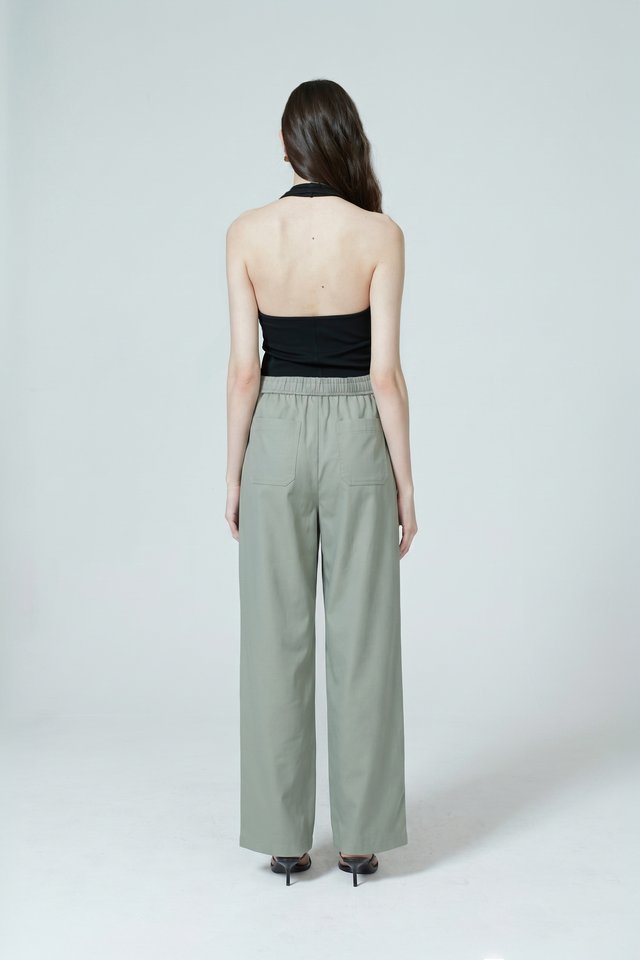 STRUCTURED STRAIGHT PANTS