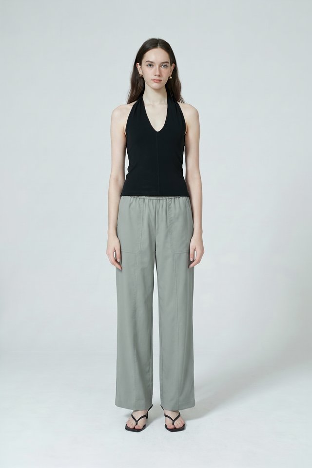 STRUCTURED STRAIGHT PANTS