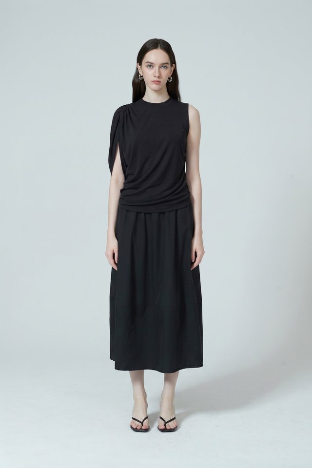 ASYMMETRIC DRAPED TOP