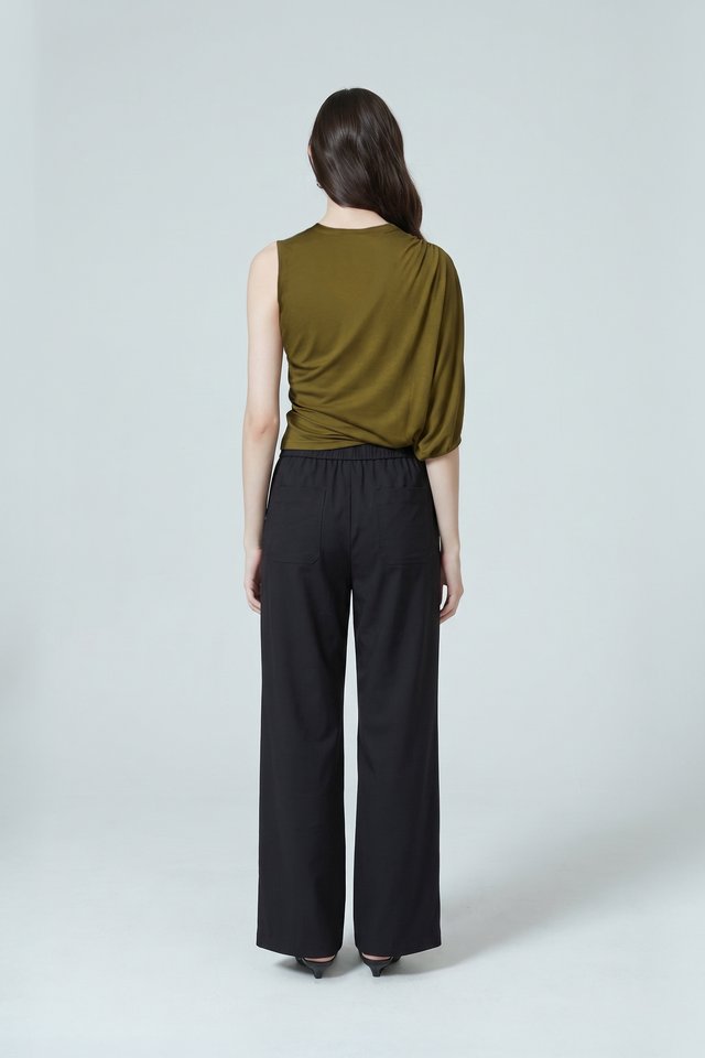 STRUCTURED STRAIGHT PANTS