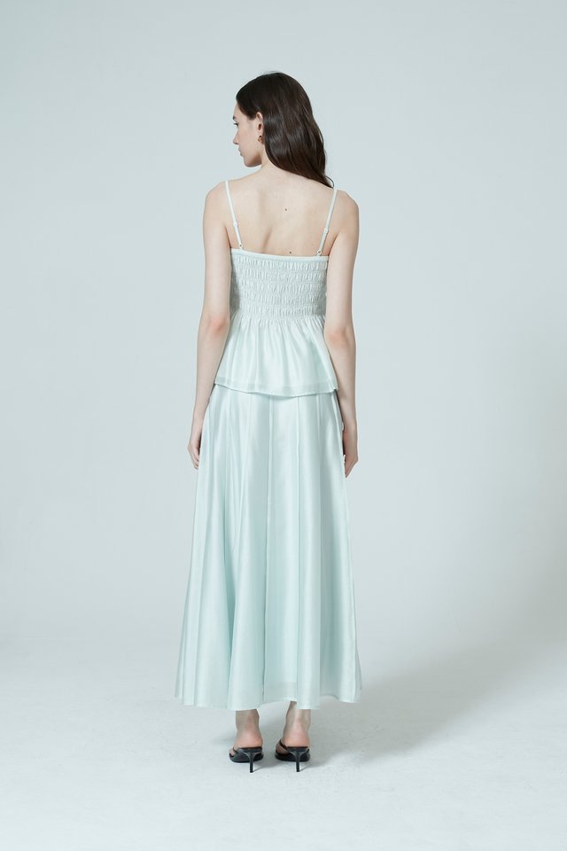 [PERFECT PAIRING] SHIRRED TOP & SKIRT SET