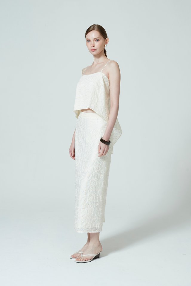 CARLA EMBROIDERY STRAIGHT SKIRT