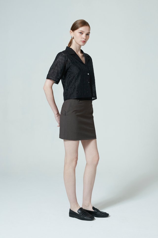 CARLA EMBROIDERY SHIRT WITH INNER TOP