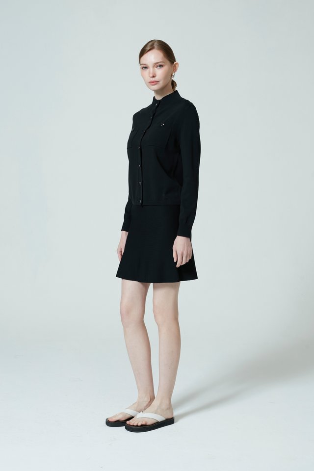 HIGH NECK CARDIGAN