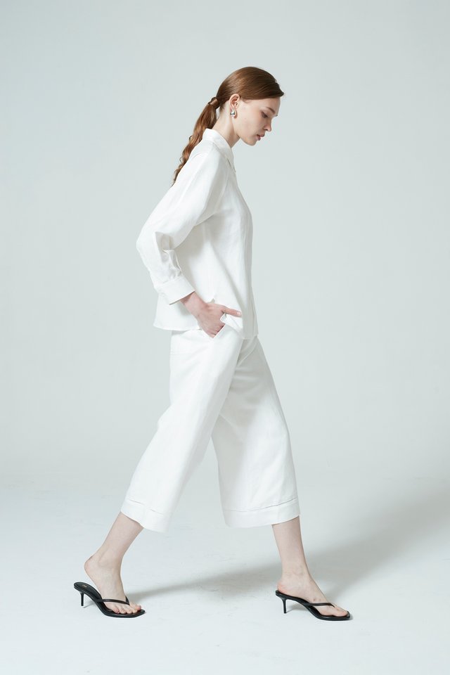 WIDE LEG LINEN CULOTTES