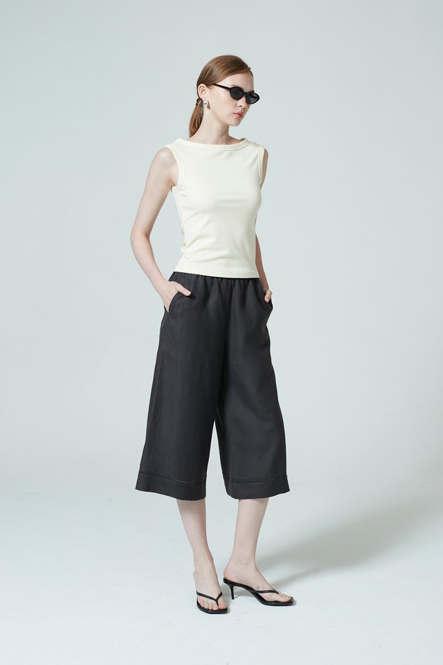 WIDE LEG LINEN CULOTTES