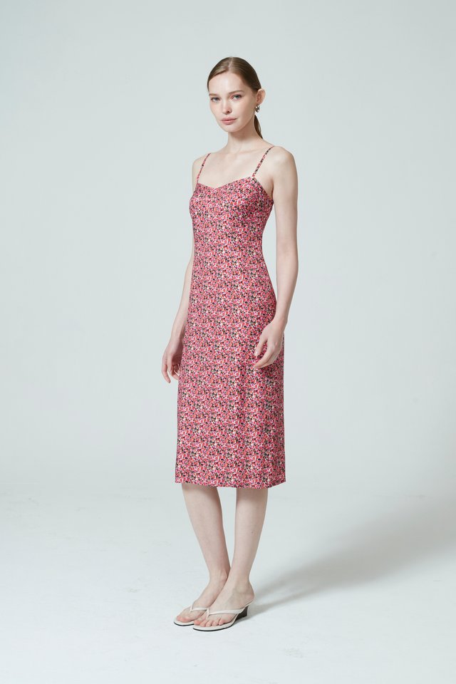 FLORAL CORSET CAMISOLE DRESS