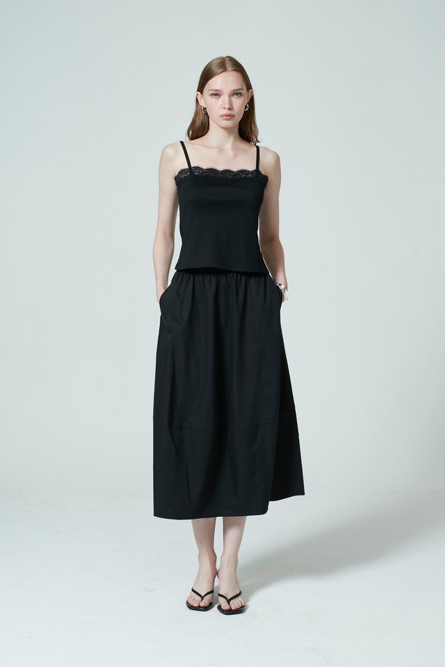 LACE TRIMMED CAMISOLE TOP
