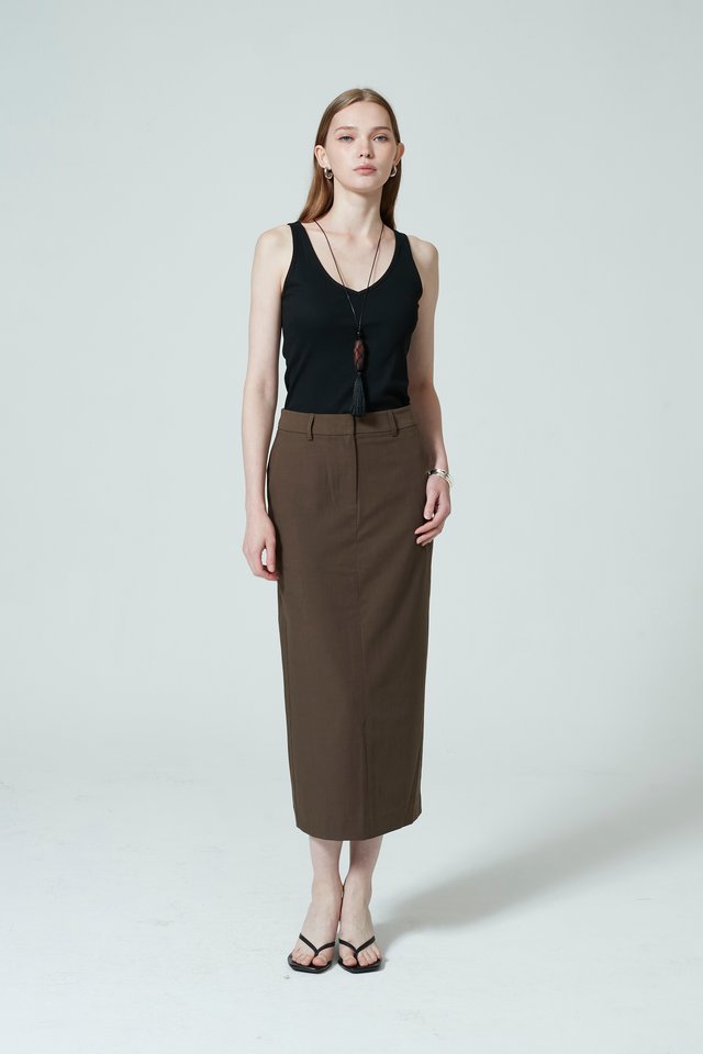 MID WAIST MAXI SKIRT