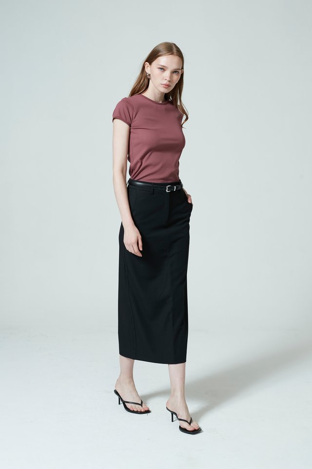 MID WAIST MAXI SKIRT
