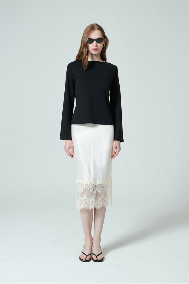 FLARE SLEEVE JERSEY TOP