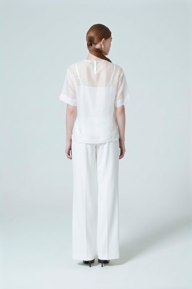 SHEER BOXY TOP WITH INNER
