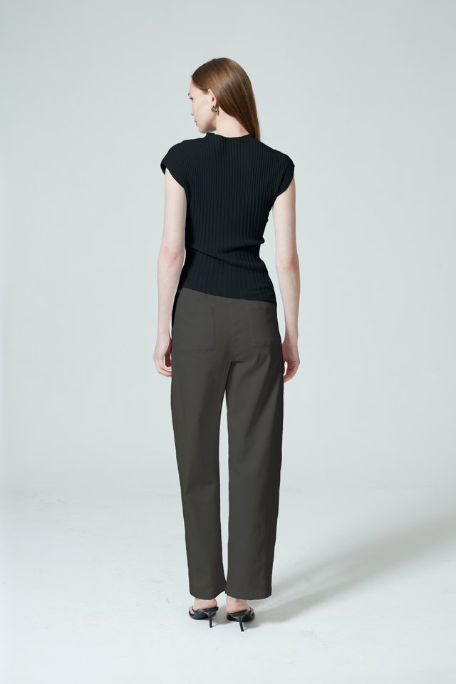 ELASTICATED BACK BARREL PANTS