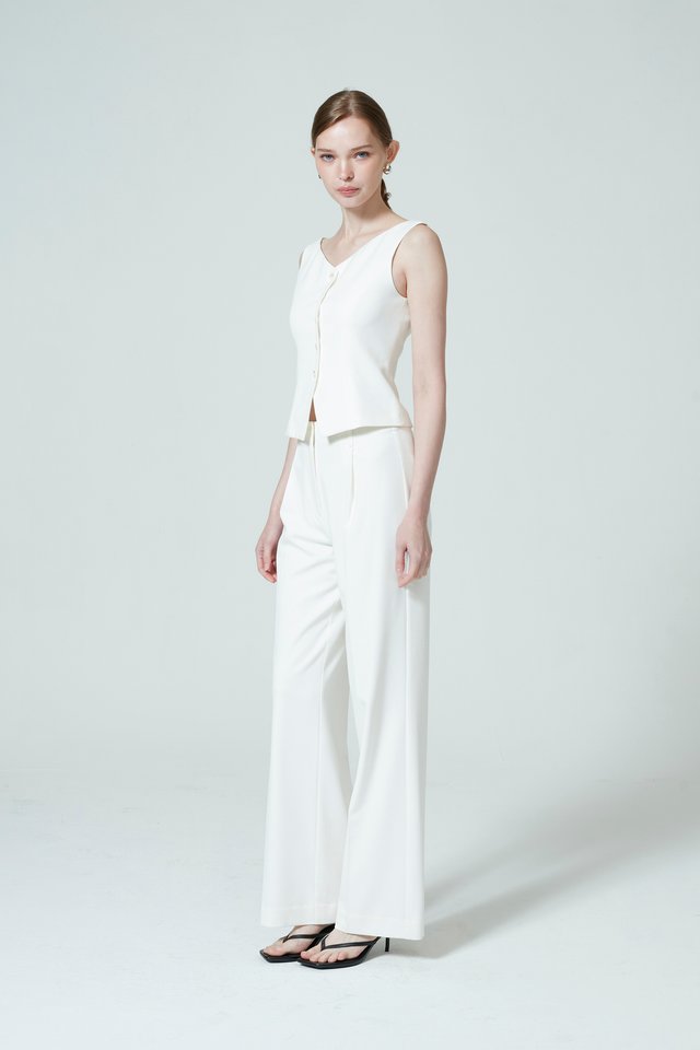 MID-WAIST STRAIGHT PANTS