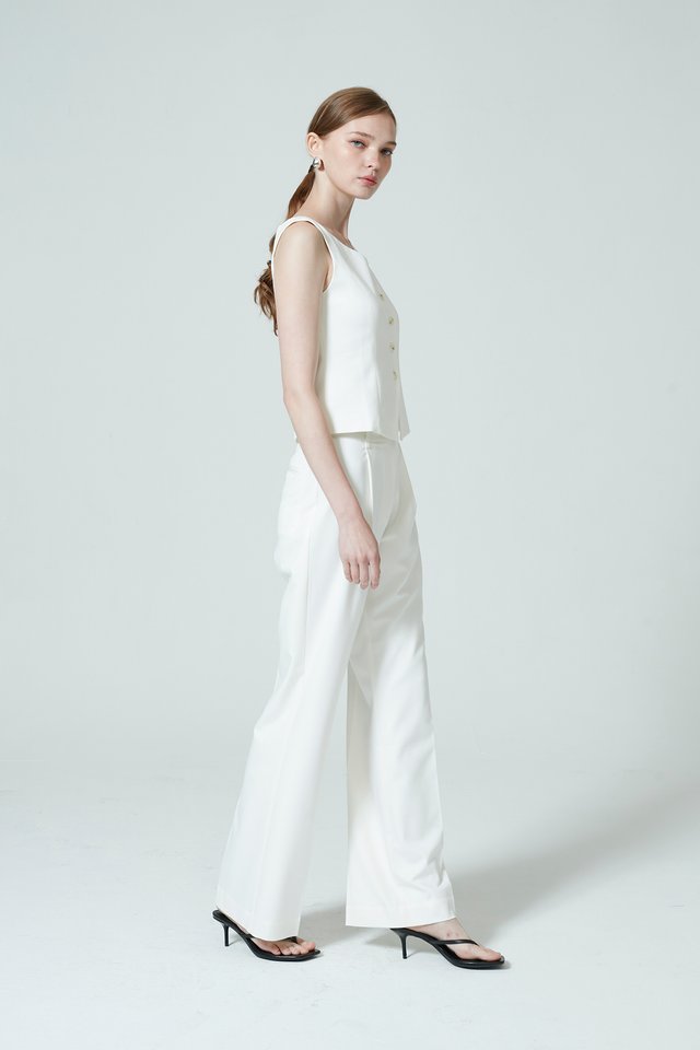 MID-WAIST STRAIGHT PANTS