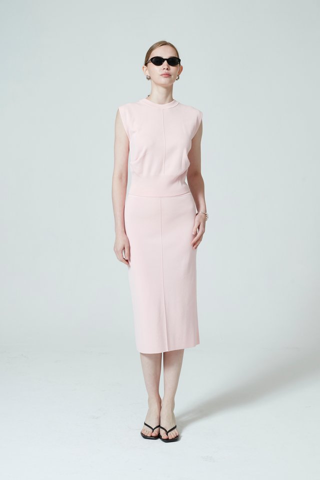 STRAIGHT MIDI SKIRT