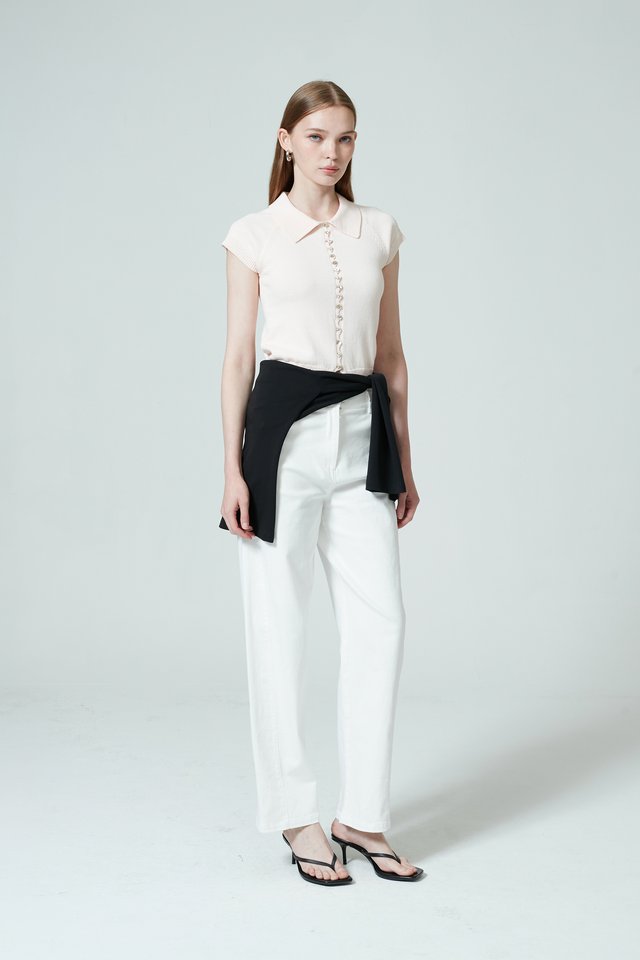 ELASTICATED BACK BARREL PANTS