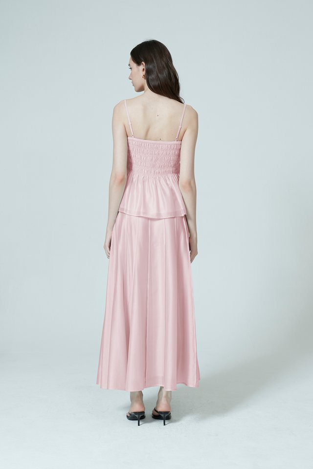 [PERFECT PAIRING] SHIRRED TOP & SKIRT SET