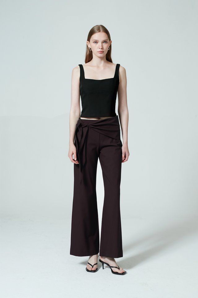 PINSTRIPE PANTS WITH SASH