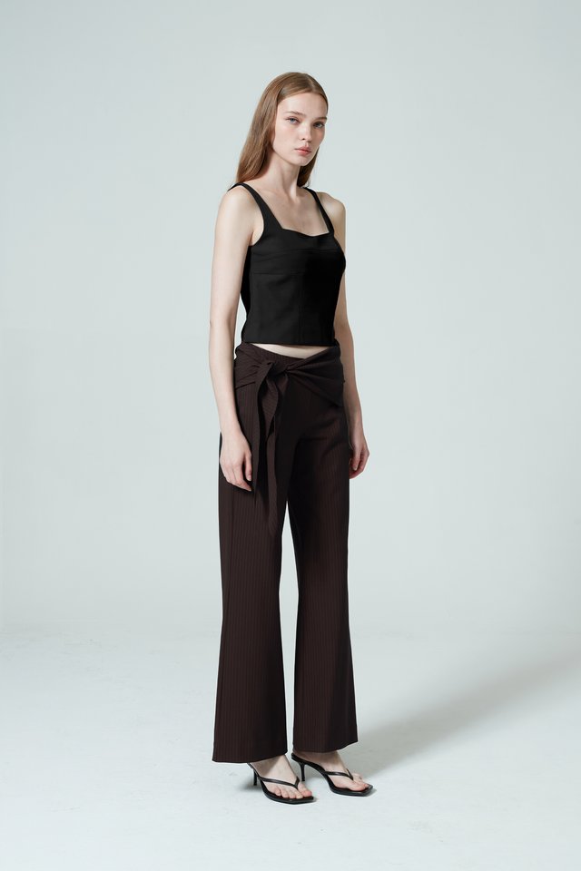 PINSTRIPE PANTS WITH SASH