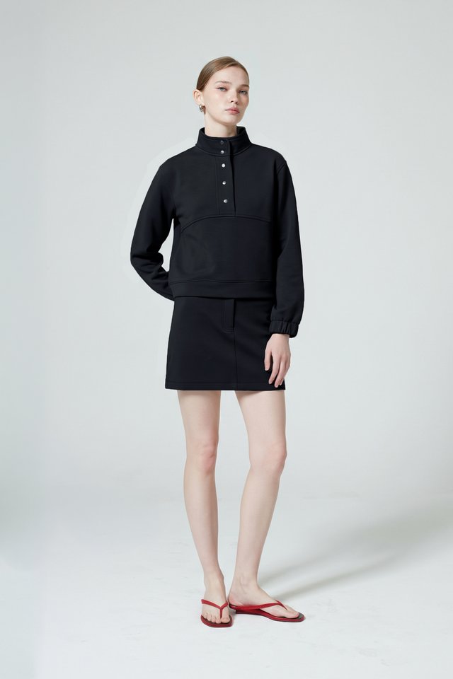 STAND COLLAR SWEAT SHIRT